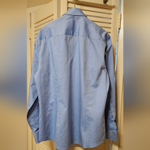 NWOT-Versace Collection Trend Sz.16½  42 Button  Down Shirt Flip Cuff   V-BL - Picture 5 of 15